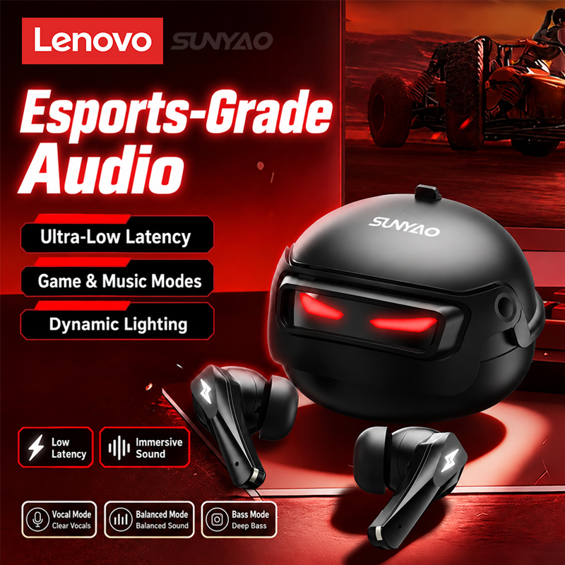 Type C Wired Earphones With Mic - Auriculares inalámbricos para juegos Lenovo GT101,