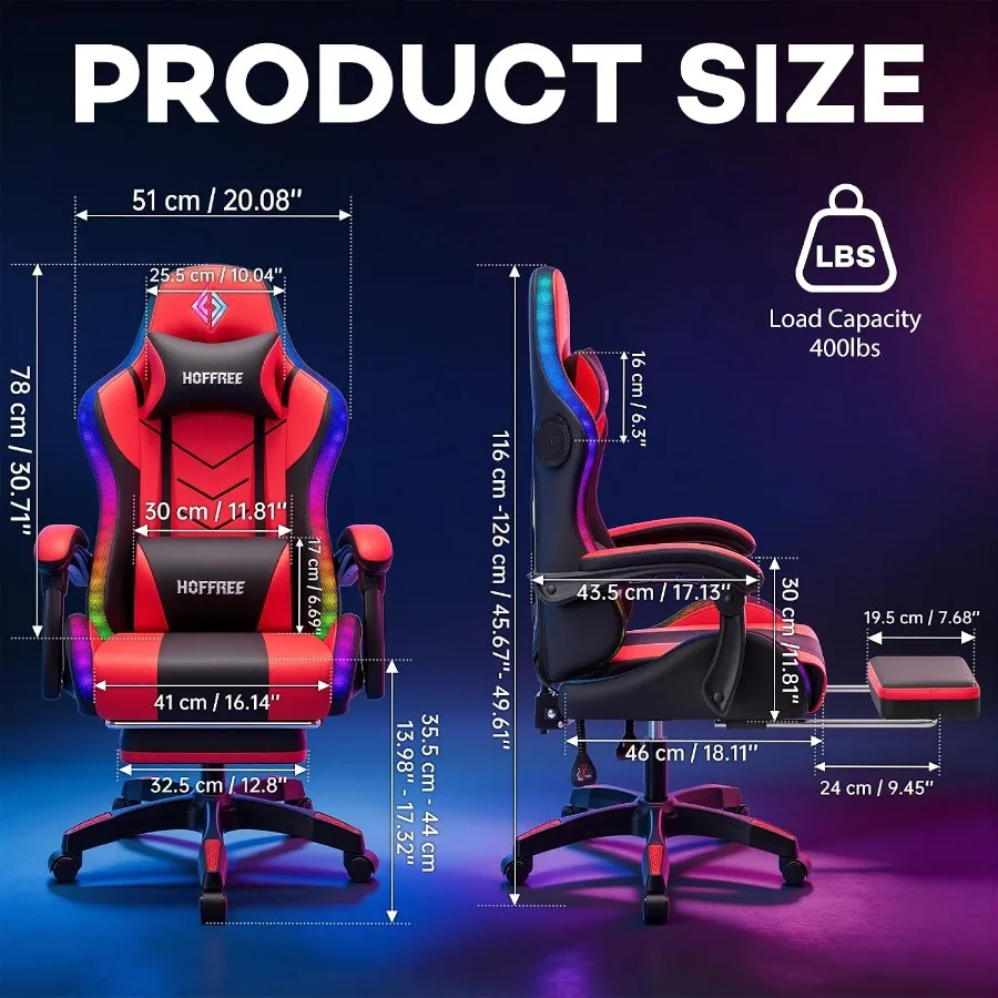Silla de juego RGB con altavoc - Speakers reseña y precio