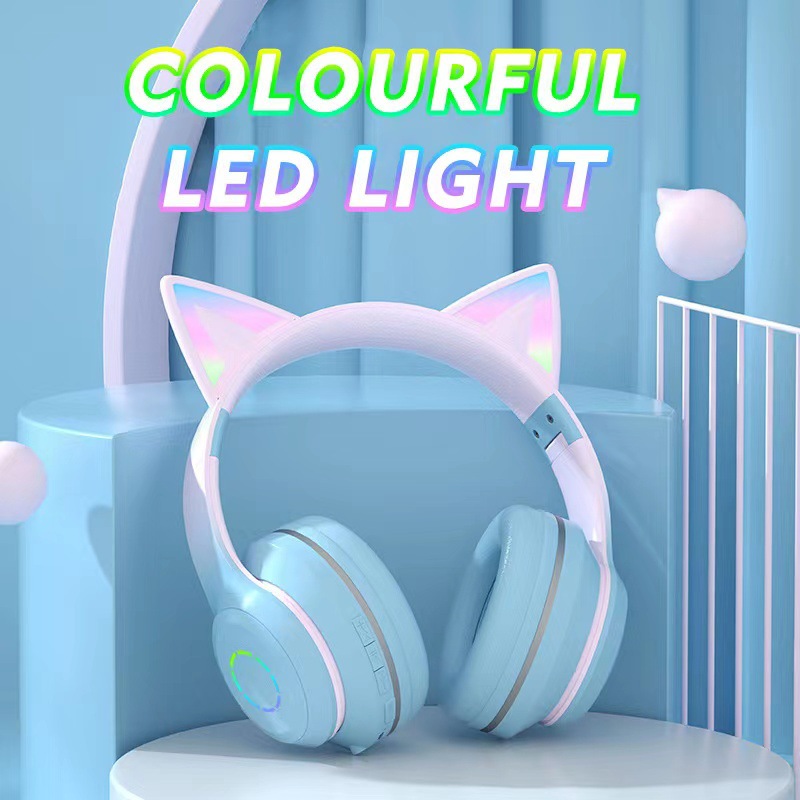 Nuevos Auriculares Bluetooth d - Cat Ear Bluetooth Headset Led reseña y precio